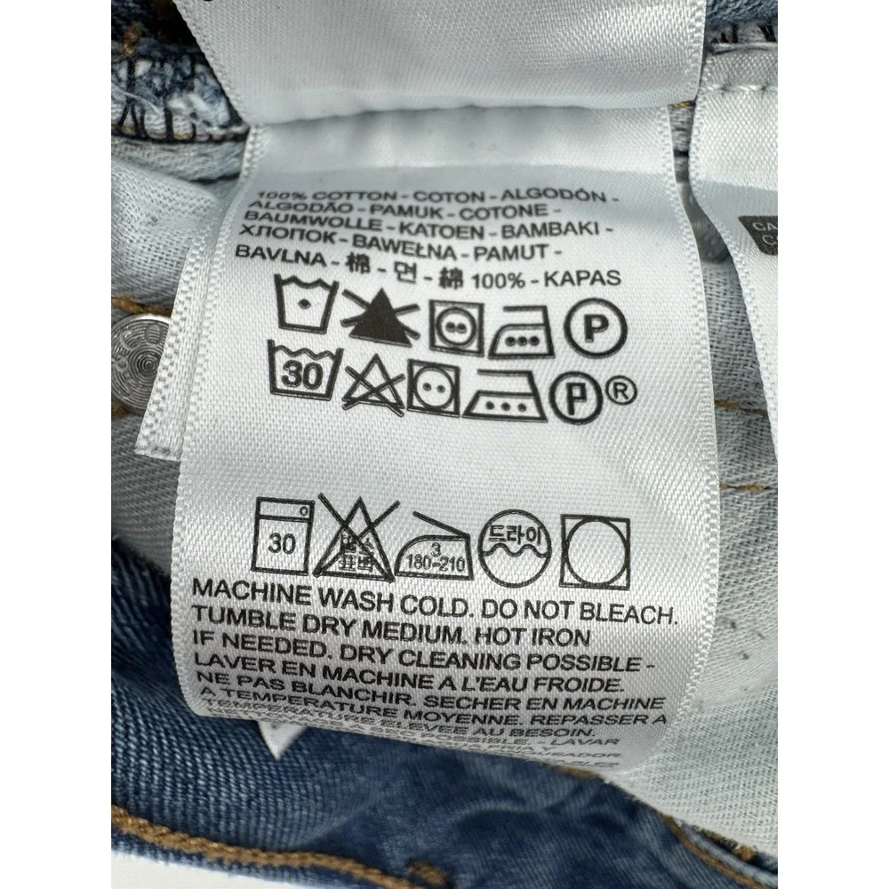 Levi's 505 Size 36x34 Blue Denim Jeans Regular Fit Straight Leg‎ Distressed